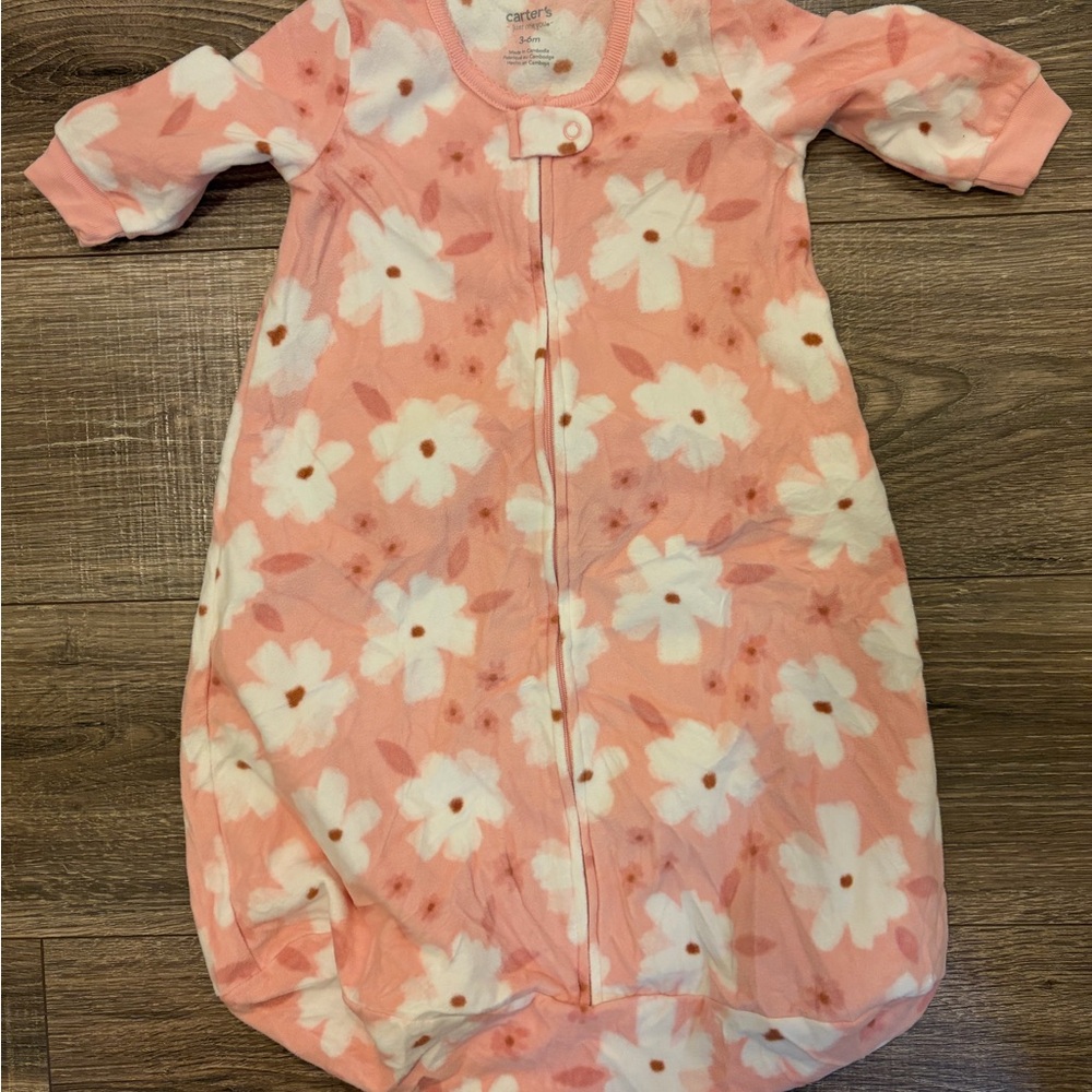 Carter's Pink Floral Fleece Sleep Sack